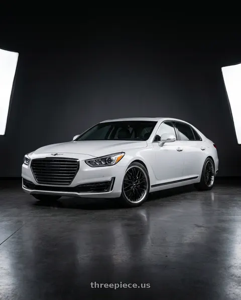 2018 Genesis G90 Ultimate with MRR GT1 5x114.3 20x8.5  +20 Black Machine Lip wheels