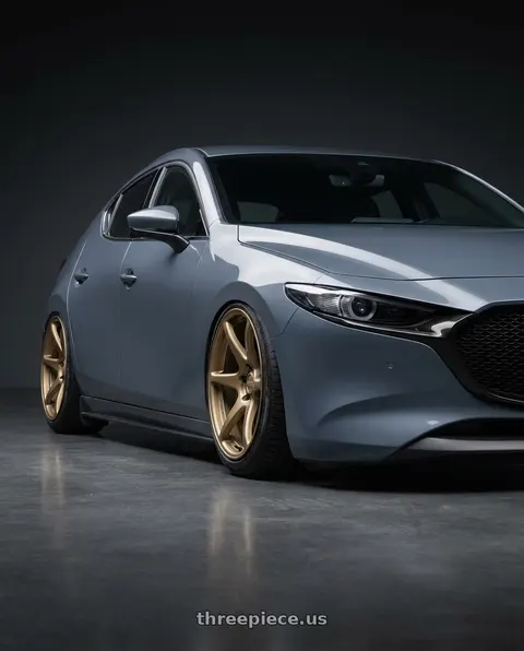 2023 Mazda 3 with Kansei K11B Tandem 5x114.3 18x9 12 Bronze wheels