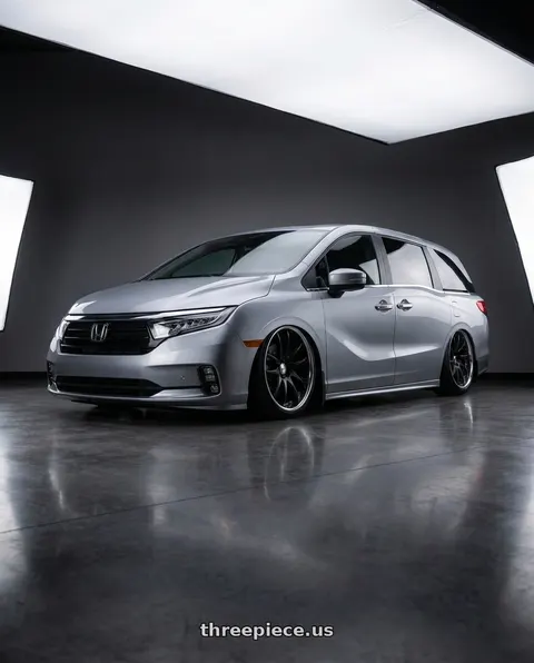 2024 Honda Odyssey with Work Cr 2P 5x120 20x8.5 +45 Matte Black wheels
