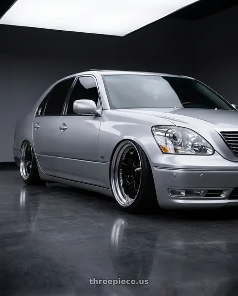 2004 Lexus LS430 with Work Meister S1 3P 5x114.3 18x10+35 A Disk Black wheels
