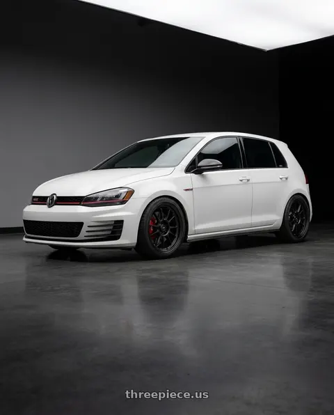 2017 Volkswagen GTI with Konig Hypergram 5x112 17x8+45 Matte Black wheels
