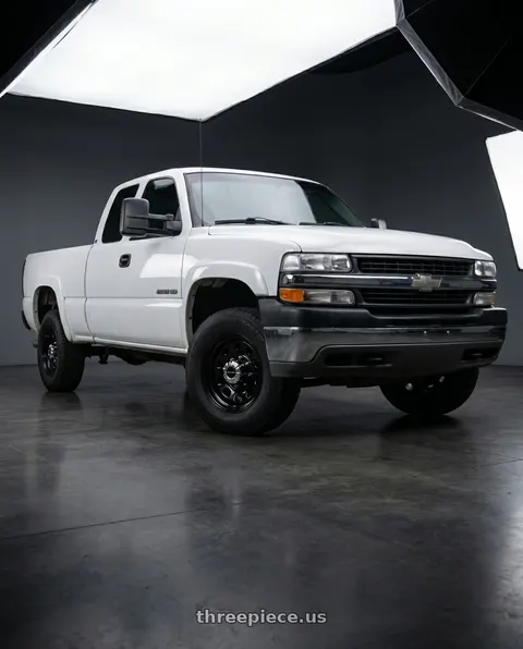 2002 Chevrolet Silverado 2500 HD with Vision HD 84H 8x165.1 16x8-6 Gloss Black wheels