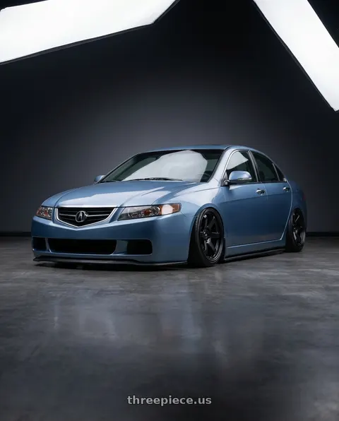 2005 Acura TSX with F1R F106 5x114.3 17x8 +35 Satin Black wheels