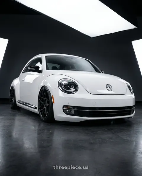 2016 Volkswagen Beetle with Aodhan AFF2 5x112 19x8.5+35 Matte Black wheels