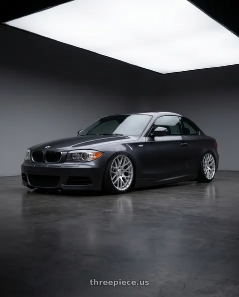 2012 BMW 1 Series E82 with Avant Garde Wheels M359 5X120 18x9.5 +45 Hyper Silver wheels