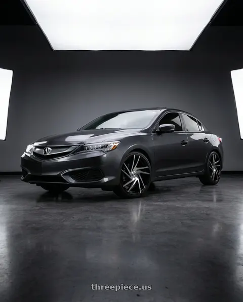 2016 Acura ILX with Azara AZA-529 5x114.3 / 5x120 22x8.5 +38 Gloss Black & Machined wheels