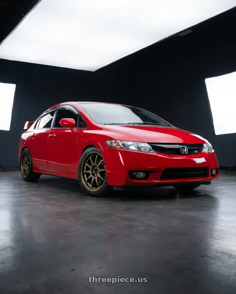 2009 Honda Civic with Volk Racing CE28N-PLUS M-SPEC 5x114.3 17x7.5+44 Bronze wheels
