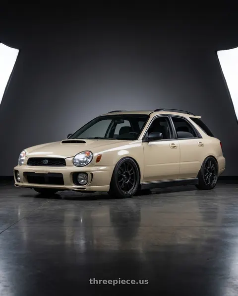 2002 Subaru wrx wagon with Konig Hypergram 5x100 17x8+40 Matte Black wheels