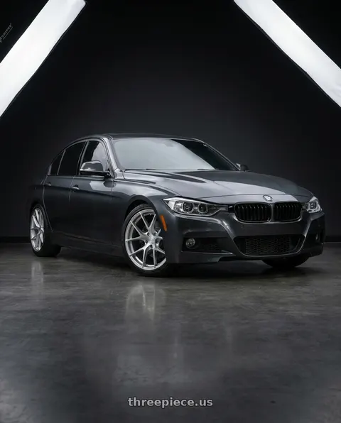 2013 BMW 335i with Aodhan AFF7 5x120 19x8.5+35 Gloss Silver Machined Face wheels