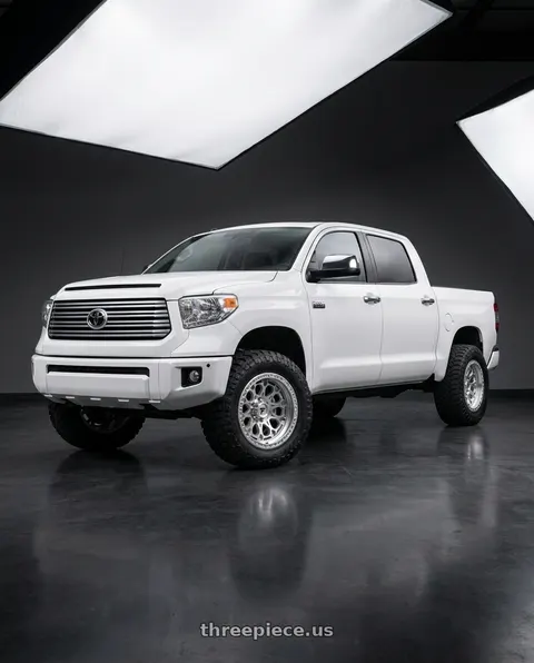2016 Toyota Tundra Platinum with Fittipaldi Offroad FT101MS 5x150 20x9 +18 Gloss Silver with Machined Face and Undercut wheels