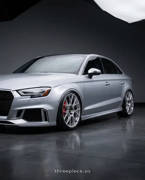 2017 Audi RS3 with BBS RE-V7 5x112 20x9 +30 Diamond Silver wheels