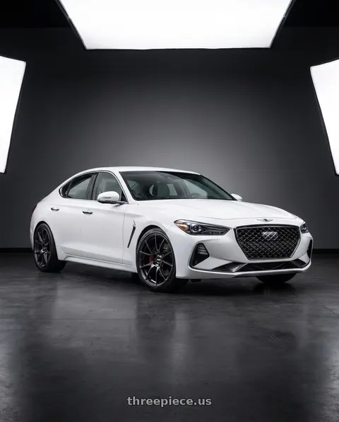 2019 Genesis G70 with Volk Racing G16 M-SPEC 5x114.3 19x9.5 +36 PRESSED BLACK CLEAR wheels
