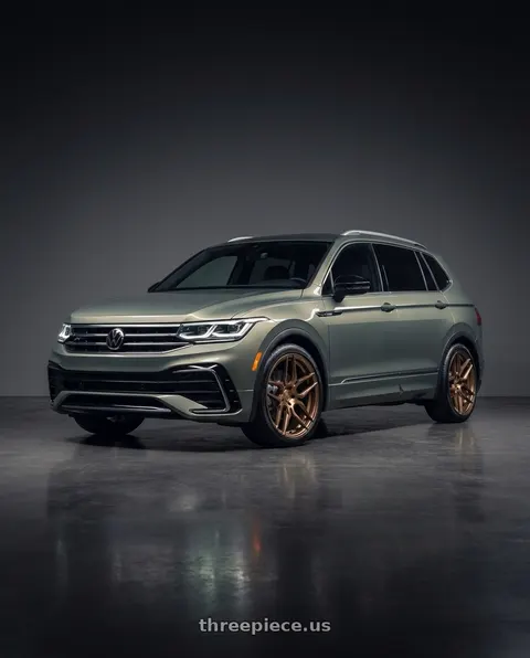 2026 Volkswagen Tiguan SE with Rohana RFX7 5x112 20x9+45 Brushed Bronze wheels
