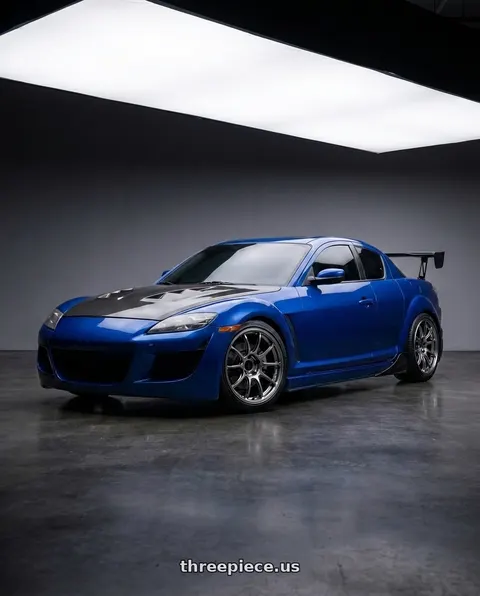 2010 Mazda RX-8 with Ssr Gtx01 5x114.3 18x8.5+38  DARK SILVER wheels