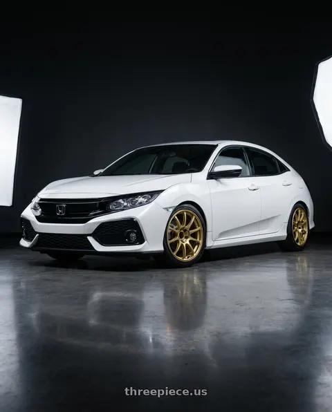 2019 Honda Civic with Advan RCIII 5x114.3 18x8.5+38 Gold wheels