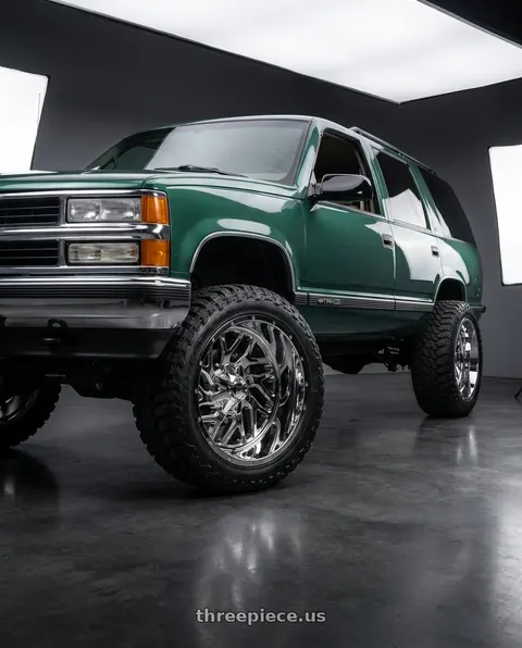1995 Chevrolet Tahoe with Fuel 2PC D210 TRITON 8X165.1 22X14 -70 CHROME PLATED wheels