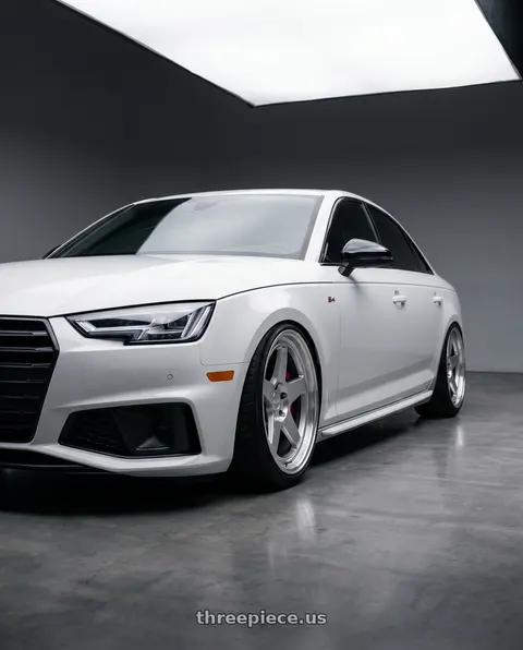 2019 Audi S4 with Kansei K12H KNP 5X100 17x9 35 Hyper Silver wheels