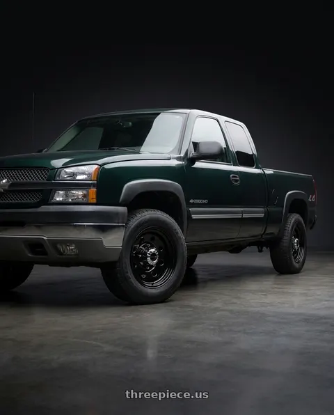2003 Chevrolet Silverado 2500 HD with Vision HD 85H 8x165.1 17x9-12 Gloss Black wheels
