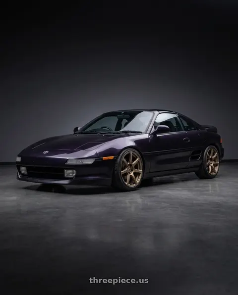 1998 toyota mr2 with Work Emotion T7r 5x108 18x8.5 +30 Matte Bronze wheels