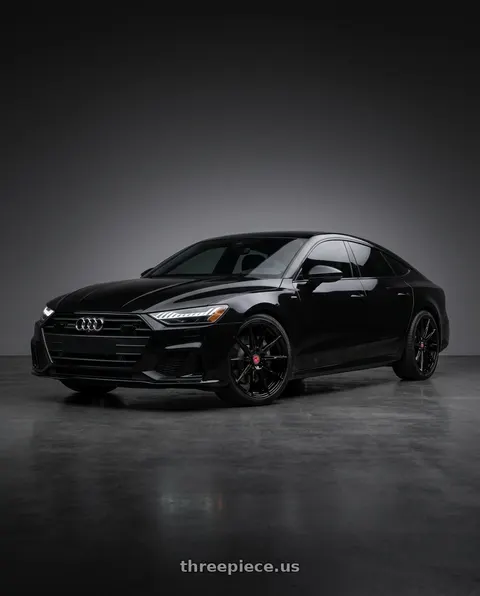 2020 Audi A7 Sportback with Avant Garde F07R 5x120 20x9 +34 Gloss Black wheels