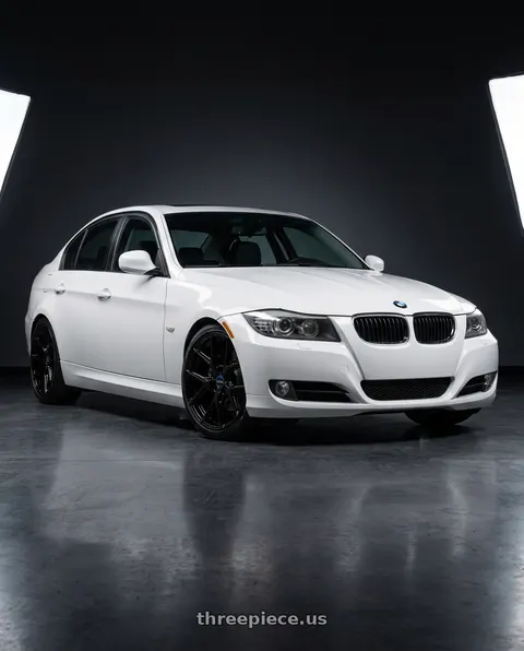 2009 BMW 335i with VOSSEN HF6-4 6X139.7 18x9 +0 GLOSS BLACK wheels