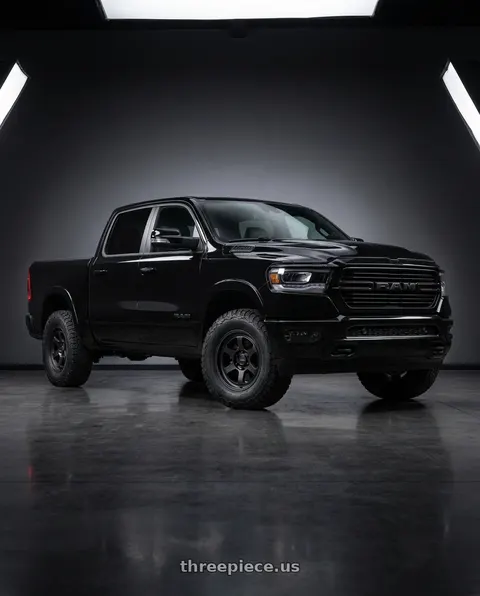 2025 Ram 1500 Lone Star with Volk Racing RAYS 08X 6x139.7 18x8.5-10 Diamond Black wheels
