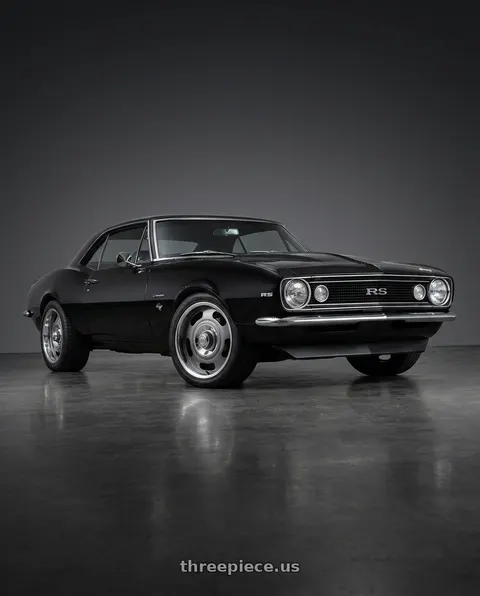 1967 Chevrolet Camaro RS with American Racing Vintage VN506 5X120.65/5X127 17X8 +0 MAG GRAY CENTER POLISHED LIP wheels
