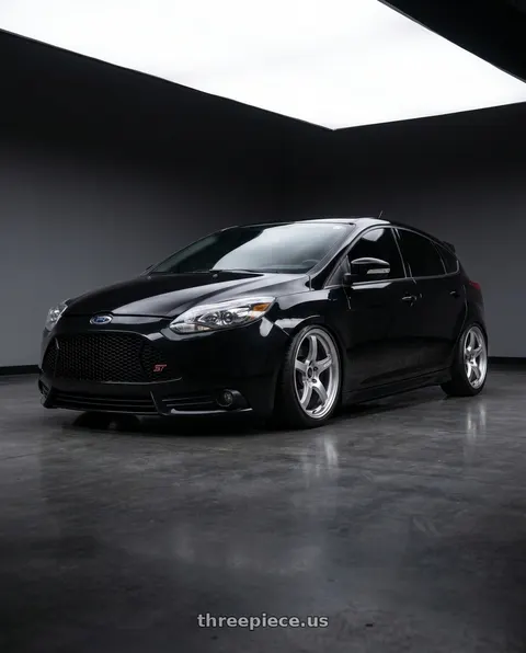 2013 Ford Focus ST with Gram Lights 57CR 5x114.3 18x9.5+38 Grace Silver wheels