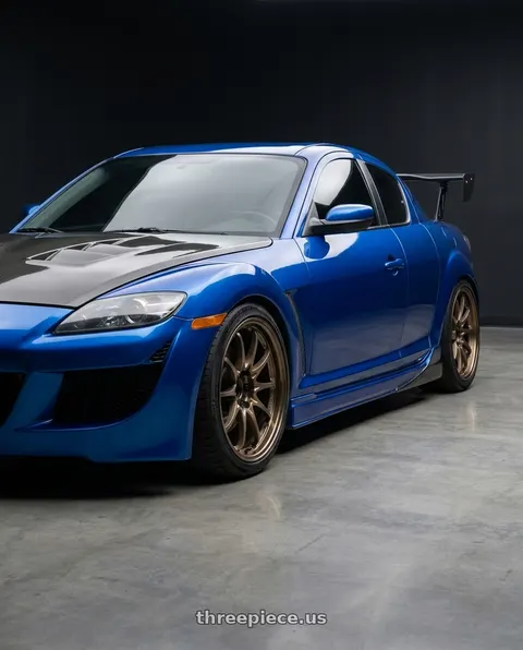 2005 Mazda RX-8 with Volk Racing CE28N-PLUS 5x120 18x9.5 +38 SHINING BRONZE METAL wheels