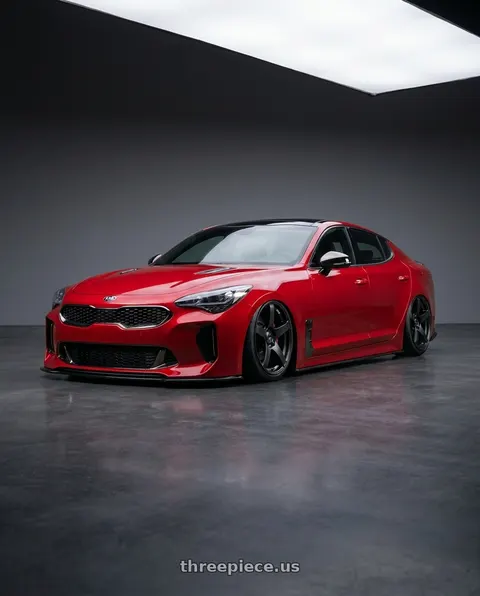 2022 Kia Stinger with Ssr Gtv01 5x114.3 19x8.5+38  FLAT BLACK wheels