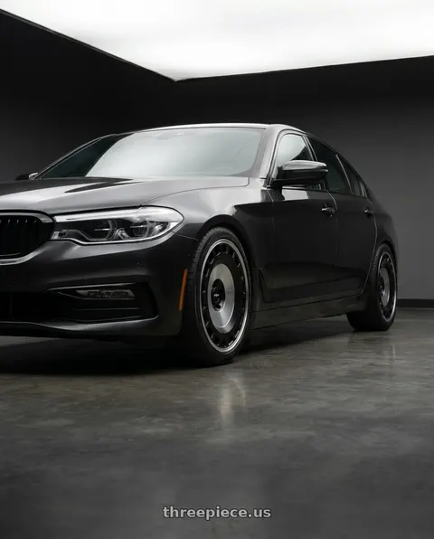 2018 BMW 540i with Rotiform ZBF 5x112 19x8.5 +25 Matte Black W/ Machined Face wheels