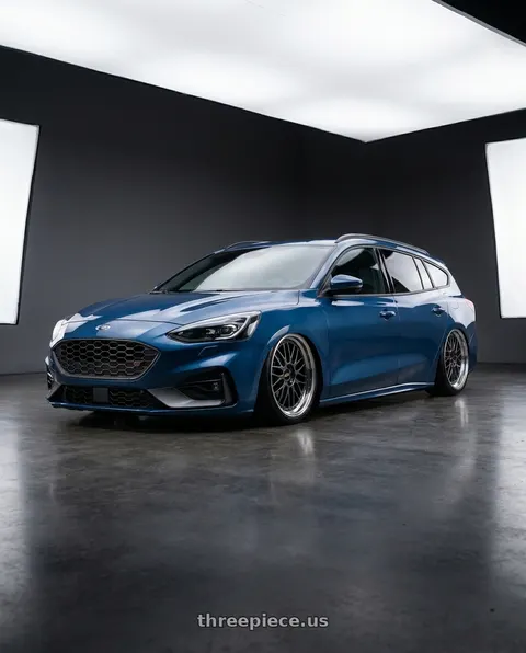 2020 Ford focus st wagon with BBS LM 5x114.3 18x8.0+35 Diamond Black wheels