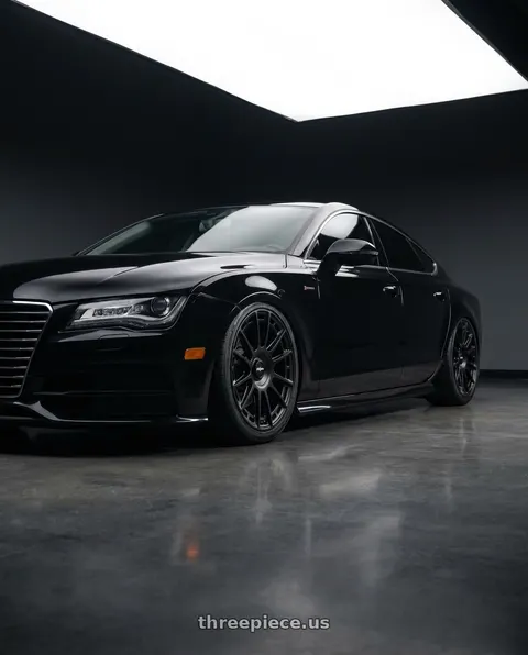 2012 Audi A7 Quattro with Rotiform 1PC R159 OZR 5X112/5X120 20X9 +25 MATTE BLACK wheels
