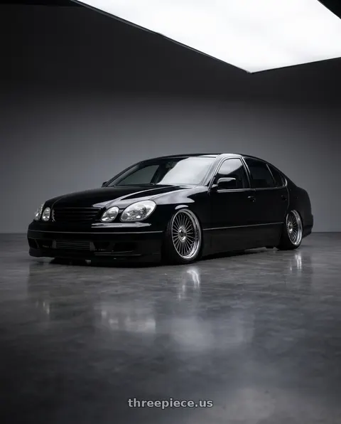 1997 Lexus GS300 with Work Emitz Black Polish 5x114.3 19x9.0 +38 wheels