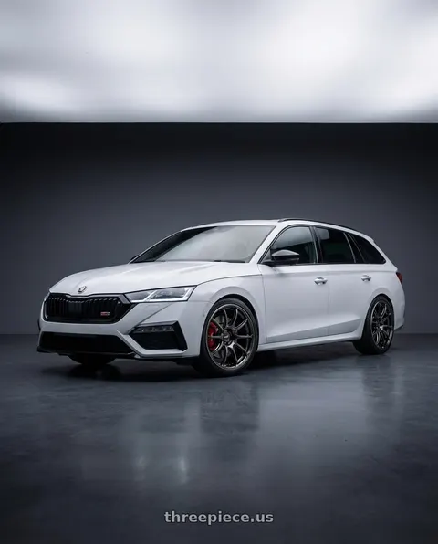 2023 Octavia combi rs  with Advan Racing RSIII 5x114.3 18x7.5 +48 RACING HYPER BLACK & RING wheels