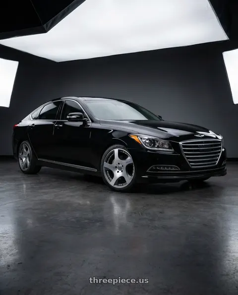 2016 Hyundai Genesis 3.8 with MRR VP3 5x114.3 19x8.5  +35 Matte Gun Metal Graphite wheels