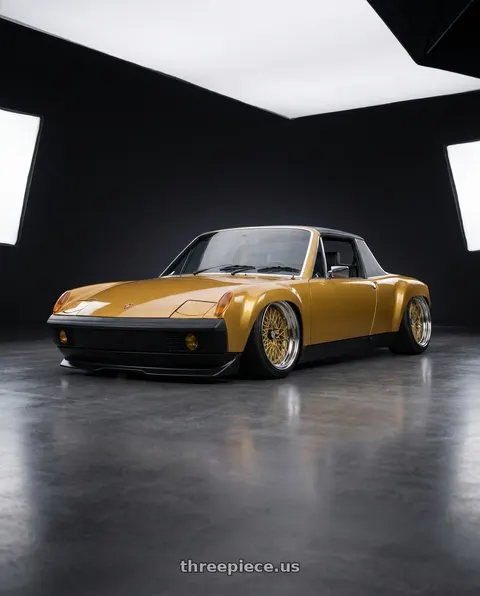 1980 Porsche 914 with SSR Formula MESH 5X100 18X11.5+0 HP Disk Fm Gold wheels
