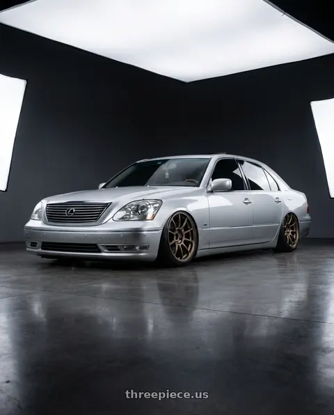 2004 Lexus LS430 with Volk Racing ZE40 M-SPEC 5x114.3 19x9.5 +35 BRONZE wheels