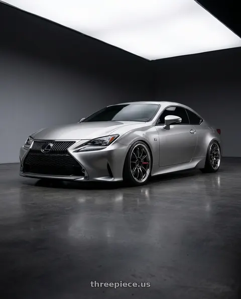 2017 Lexus RC200t with Work Emotion Zr10 5x114.3 19x8.5 +38 Glim Black Diamond Rim cut wheels