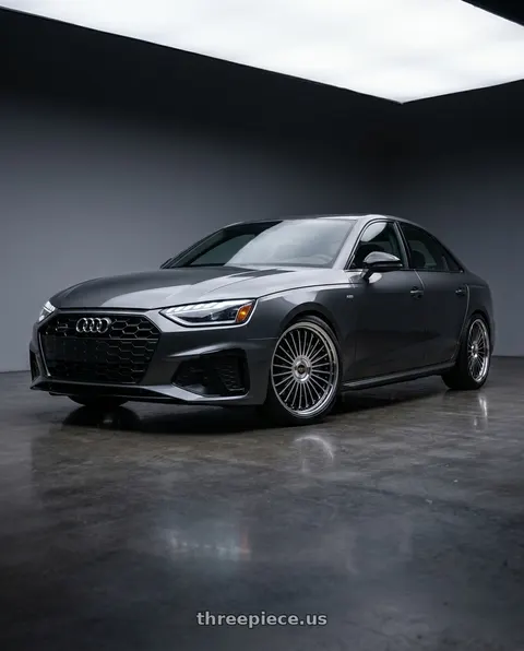 2020 Audi A4 with Work Emitz Black Polish 5x112 19x7.5 +38 wheels