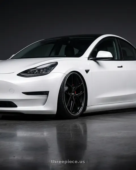 2023 Tesla Model 3 with BBS CC-R 5x114.3 19x8.5+30 Satin Black wheels