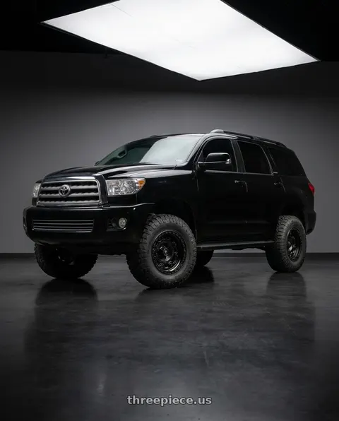 2012 Toyota Sequoia with Fittipaldi Offroad FT106SB 5X150 17x9 +0 Satin Black wheels