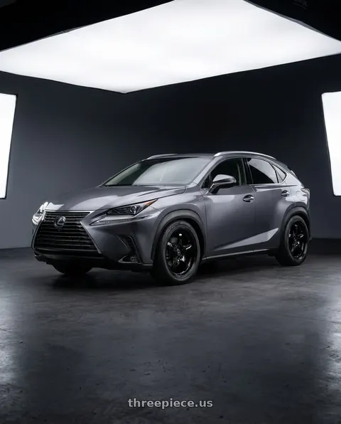 2020 Lexus Nx200 with WedsSport RN-05M 5x112 18x8.0+45 Gloss Black wheels