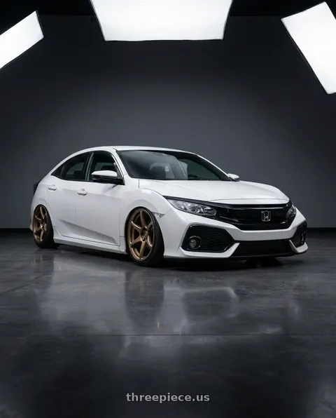 2019 Honda Civic with Kansei K11B Tandem 5x114.3 18x9 12 Bronze wheels