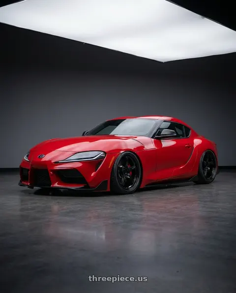 2023 Toyota GR Supra with Gram Lights 57CR 5x112 19x8.5+45 Glossy Black wheels