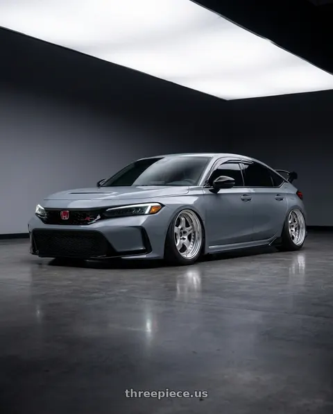 2024 Honda Civic Type R with Work Meister S1 3P 5x120 19x10+55 O Disk Silver wheels