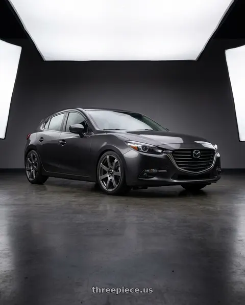 2017 Mazda 3 Grand Touring with Enkei PF07 5x114.3 18x8+45 Dark Silver wheels
