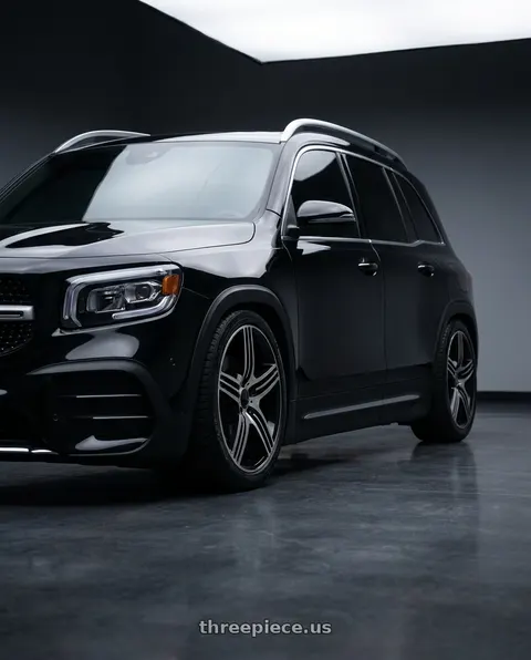2021 Mercedes-Benz GLB250 with REPLICA WHEELS R6704 5x112 20x8.5+35 BLACK MACHINE wheels