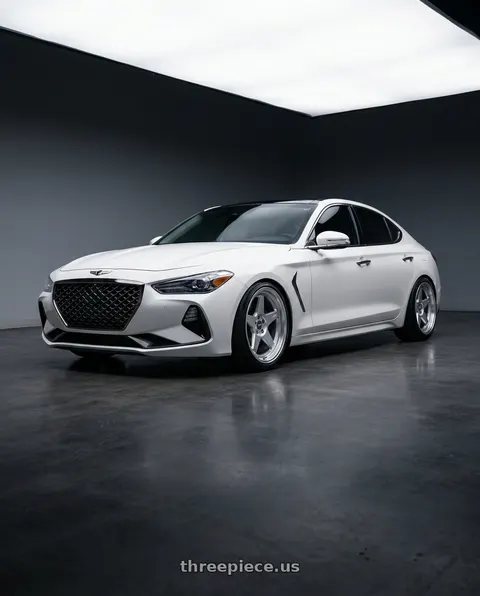 2019 Genesis G70 with ESR Wheels CR SERIES CR5 5x100 18x10.5 +22 Hyper Silver wheels
