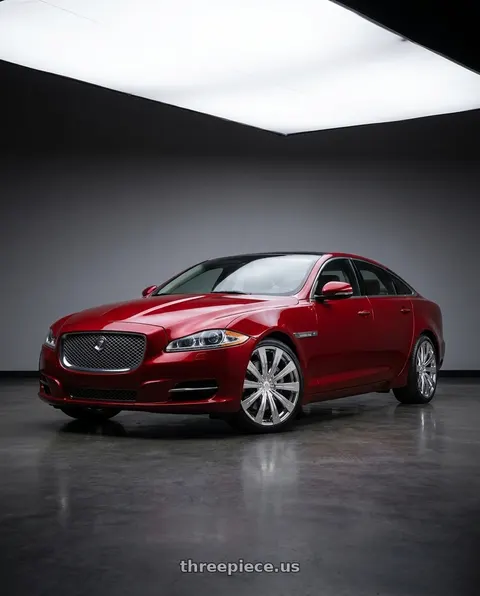 2014 Jaguar XJ with Cavallo CLV-49 5x108/5x114.3 20x8.5 +35 Nano Chrome wheels